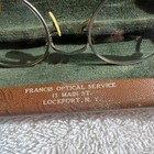 Antique Coc Villadium Round Wire Rim Eye Glasses With Hard Case