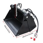 Free Shipping 4-in-1 Combination Hydraulic Bucket Fits Mini Skid Steer Loader