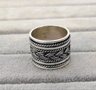 Solid 925 Sterling Silver Band Ring Spinner Handmade Christmas Ring All Size