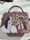 Nwt Coach Cc377 Disney X Coach Box Crossbody With Cruella Motif Red Apple Multi