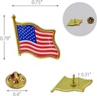 Lot Of 10 United States American Flag Lapel Pins Usa Hat Tie Tack Badge Pin