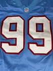 Vintage 1995 Game Worn Tennessee Oilers Jersey Adult 48 Blue  99 Vince Young