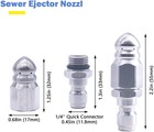 High-pressure Sewer Jetter Nozzle With Stainless Steel 1 4 Connector 5000 Psi