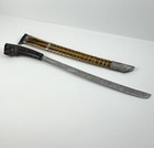 Antique Sword Golok Indonesian Silat Parang Machete Original Sheath Tiger Head