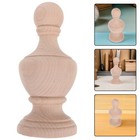 Wooden Stair Post Cap Khaki Round Ball Newel Finial For Diy Home Use