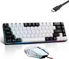 Wired 60  Gaming Keyboard And Mouse Combo  Ultra-compact 61 Keys Rgb Backlit