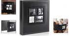 Luxury Black Leather Photo Album - Holds 600 Photos With Exquisite Window Design