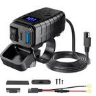 Qc pd 3 0 Motorcycle Dual Usb Phone Fast Charger Adapter Voltmeter Accessories