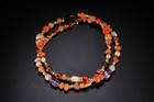 Old Ancient Bactrian Carnelian Patina Beads Necklace Antique 