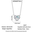 Kunsir 925 Sterling Silver Heart Necklace For Women Tree Of Life Pendant Chain