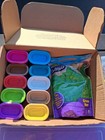 Kinetic Sand Big Lot     10 Color Tubs   2 Lb Green Bag   Molds   Purple Sand Bin