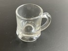 3 Vintage Federal Amber   Clear Glasses Mini Beer Mug Shot Glass  2    Marked F