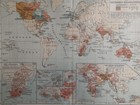1909 British Colonies Mercator Map Vintage Sea Travel Original 11 5 X 9 5  C12-3