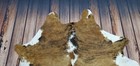 Brown White Cowhide Rug Brazilian Hair On Hide 6 8ft X 6ft
