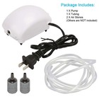 Silent Aquarium Mini Bubble Air Stone Aerator Fish Tank Hydroponic Oxygen Pump