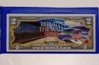  2 Bill Rebuild The Wall 2025 Commemorative Bank Note Genuine Legal Tender Usa