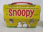 Vintage 1968 Peanuts Have Lunch With Snoopy Metal Lunch Box   Thermos Set