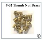 Brass Knurled Thumb Nut  8-32 Thread  25 Pieces 