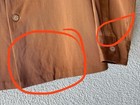 1950s Vtg Homemade Brown Open Camp Collar Gabardine Work Shirt M