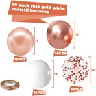 Birthday Balloons 50 Pack  Rose Gold Confetti Latex 12 Inch  Pink