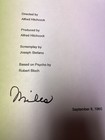Vera Miles Signed Autographed Psycho Full Movie Script Alfred Hitchcock 