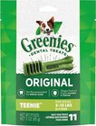 Greenies Original Teenie Natural Dental Care Dog Treats  3 Oz  Pack  11 Treats 