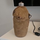 Us Agmco 1918 Military Canteen W  Canvas Cover  Chain Cap  R i a  Marked