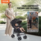 Vevor Lightweight Stroller Compact Travel Stroller For Child Toddler Black