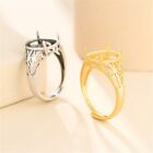 925 Silver Adjustable Ring Blank For 7x9mm 8x10mm 13x16mm 14x17mm Oval Cabochons