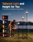 Wolfbox 2000lm Camping Light 8ft Tripod Lantern 13400mah Rgb Remote Rechargeable