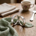 His   Hers  love  Engraved Couple Rings Set  Heart Matching Promise Rings