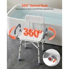 Uimoso Swivel Shower Chair With Arms And Back  Heavy Duty Seat  500 Lbs Capacity