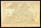1914 Antique Map Of Virginia Railroads Map Original Atlas Map Vgn Ry Dated