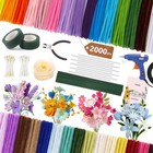 2000 Pcs Pipe Cleaner Craft Kit - 30 Assorted Colors For Diy Flowers   Projects