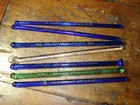 7 Vintage  Glass Swizzle Stir Sticks From Hotels  Bars 1930 40s