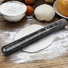 Heshibi Marble Rolling Pin With Stand  15 7  Black Stone French Heavy Polishe   