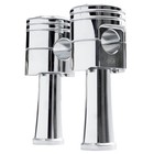Chrome 4 3  1  Handlebar Risers Kit For Harley Dyna Fxdf Fxdx Softail Flfb Flhr