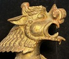 Vintage Bronze Foo Dog Guardian Lion Statue 9 5    Heavy Cast Southeast Asian