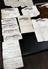 Couer D alene Wallace Idaho Butte Montana Ephemera Lot Leather Bank Bag   Checks