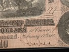 1864 Confederate  Currency  Low Serial Number  10 Dollar Note S n 56145 T-68