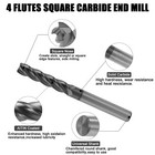 5pcs 4 Flute Solid Carbide 3 8  X 1-3 4  X 4  Long End Mill - Altin Coated