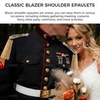 1 Pair Shoulder Epaulettes Tassel Gold Fringe Pads Blazer Epaulets Chain Jacke