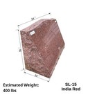 Red Granite Slant Monument Cemetery Headstone  24x16x10  Sl-15