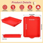 4 Pcs Silicone Square Cake Pan  12x8 7x1 6 Inch Non-stick Silicone Baking Mold 