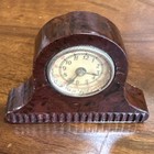 Antique Miniature Celluloid Bakelite Measuring Tape Measure Mantle Clock Germany