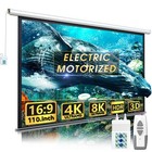 110  Motorized Projector Screen - Electric 16 9 Indoor outdoor Movie Screen W re