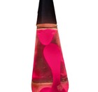 Vtg Lava Motion Lamp Original Pink Wax Clear Liquid Silver Base Late 90s