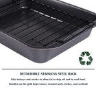 Kitcom Bakeware Nonstick Roaster Nonstick Roasting Pan Rack For Roast Chicken