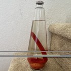 Vintage Lava Style Glass Bottle Decor     Red Lava Look     Sealed Decorative Bottle