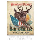 Vintage Buck Beer Advertising Art Print 8x10 Whitetail Deer Hunting Cabin Decor